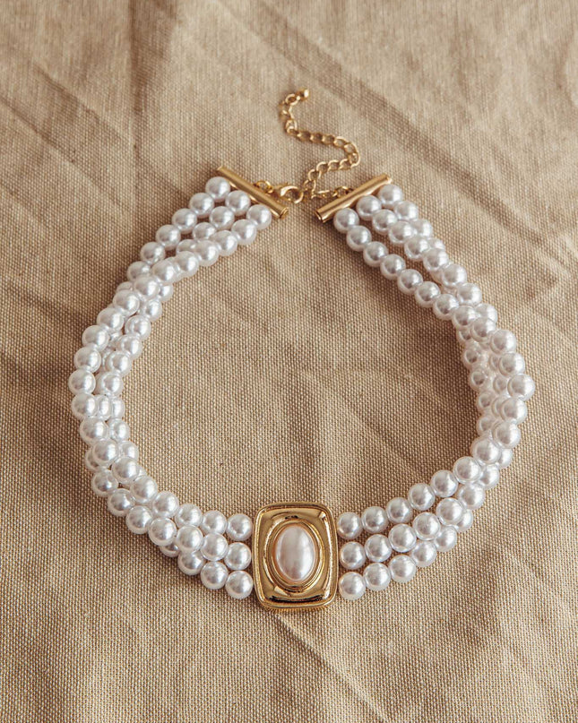 Pearl Pendant Necklace Gold