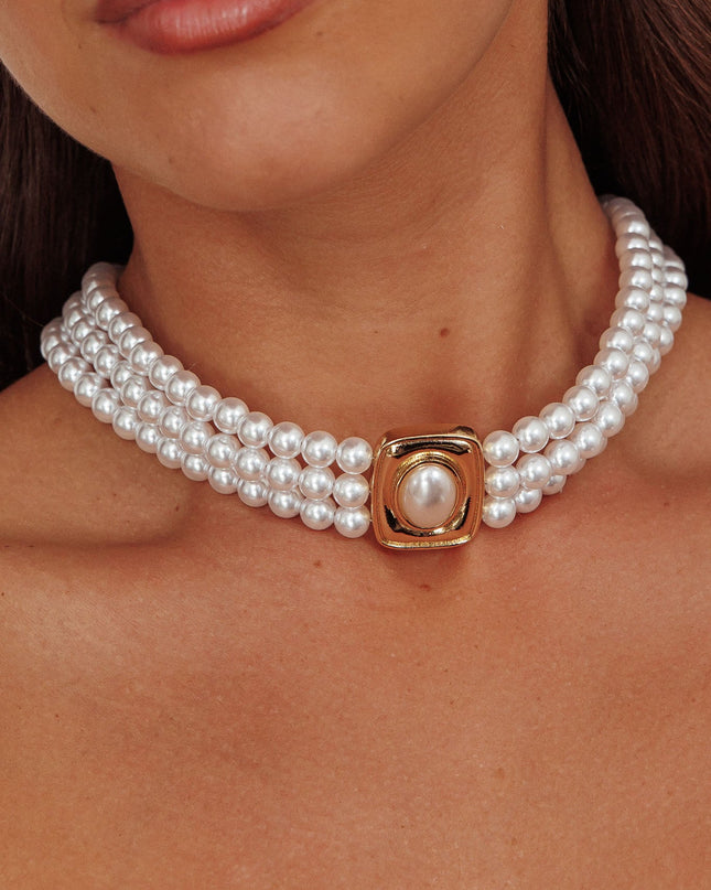 Pearl Pendant Necklace Gold