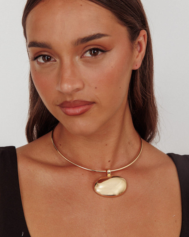 Gold Fate Pendant Choker