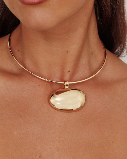 Gold Fate Pendant Choker
