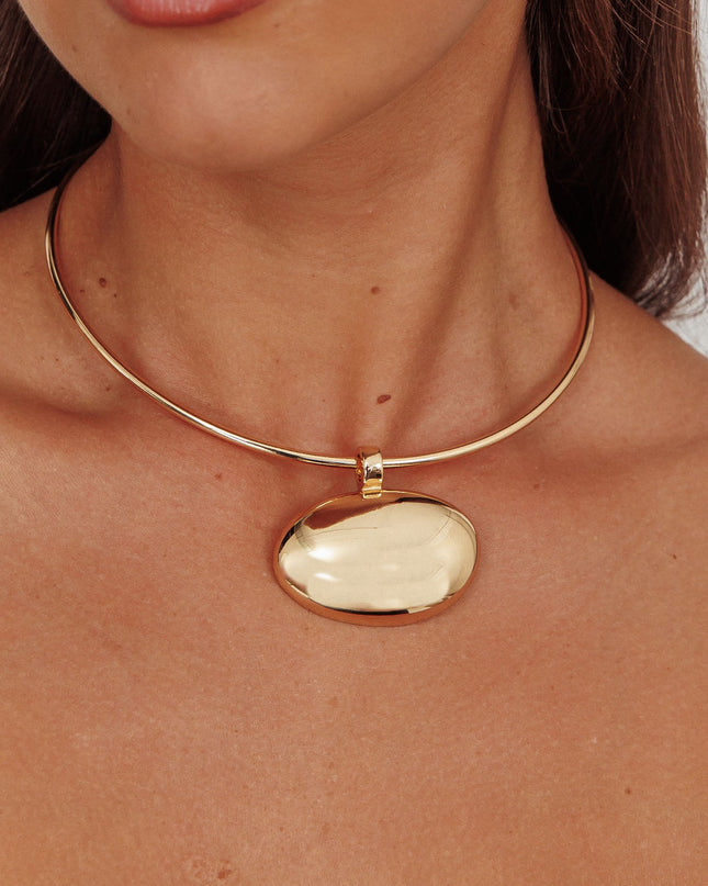 Gold Fate Pendant Choker