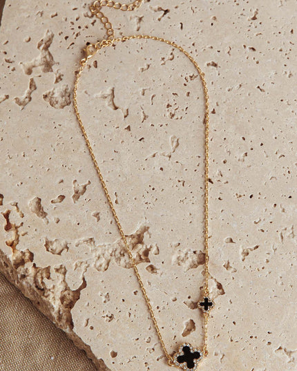 Black Clover Necklace Gold
