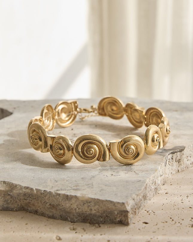 Gold Shell Collar Necklace