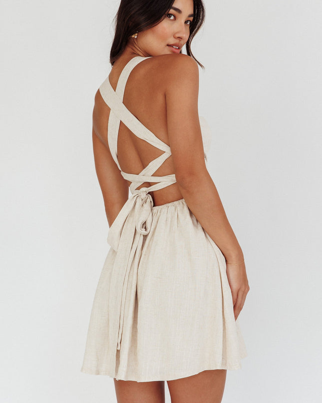 Natural Sweetheart Neckline Mini Dress