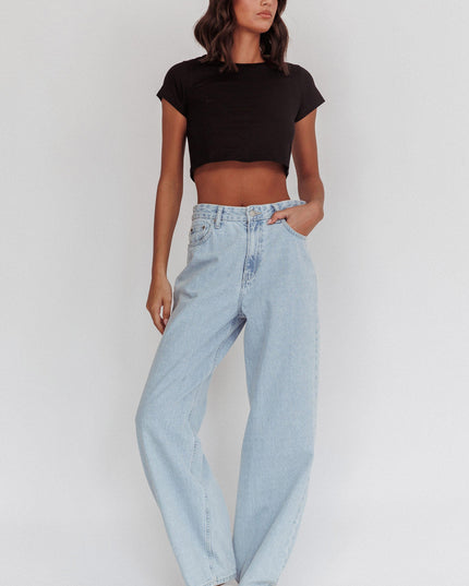 Black Cropped Baby Tee