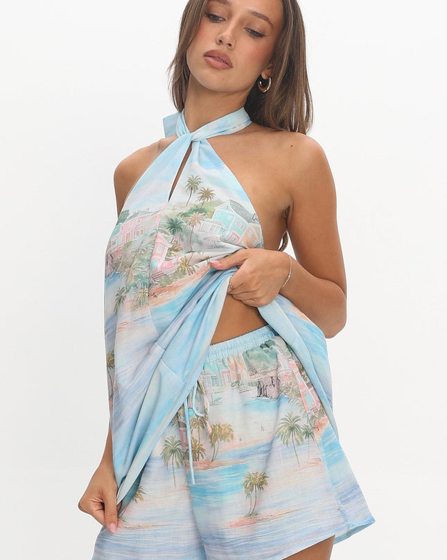 Blue Cape Retreat Drawstring Shorts