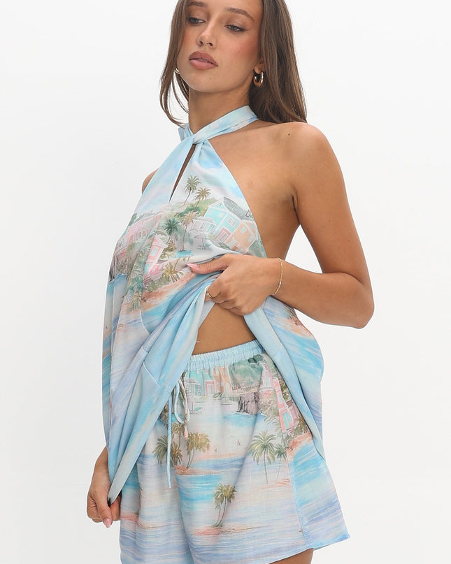 Blue Cape Retreat Drawstring Shorts