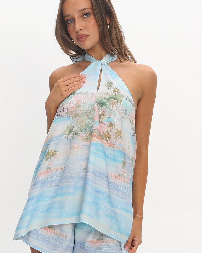 Blue Cape Retreat Halter Top