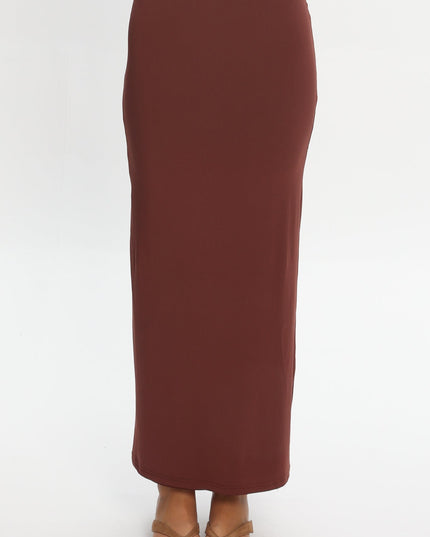 Wine Bodycon Maxi Skirt