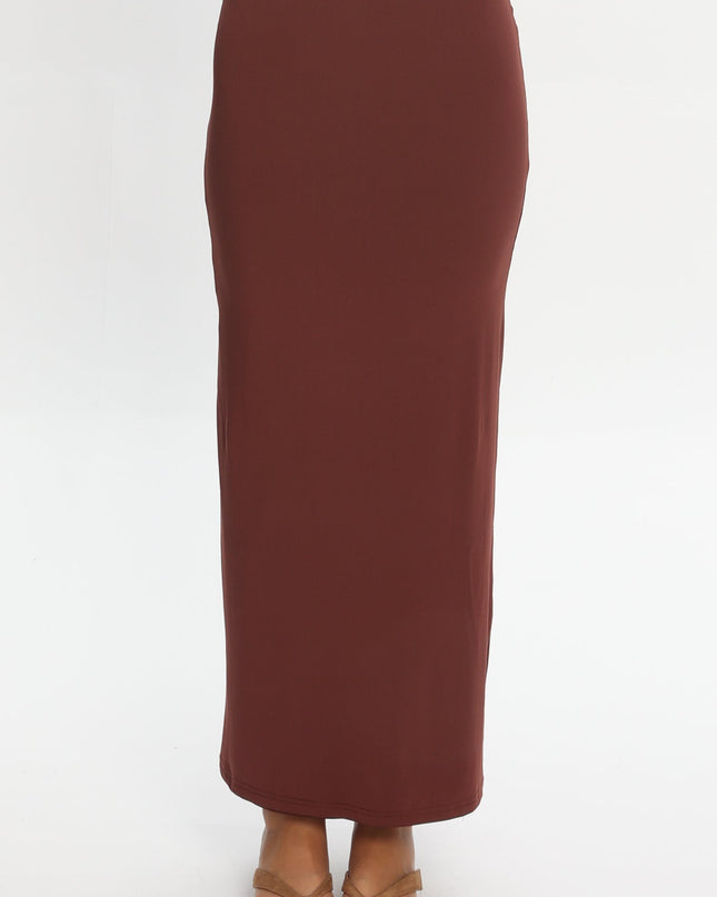 Wine Bodycon Maxi Skirt