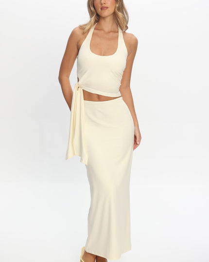 Butter Side Tie Halter Top