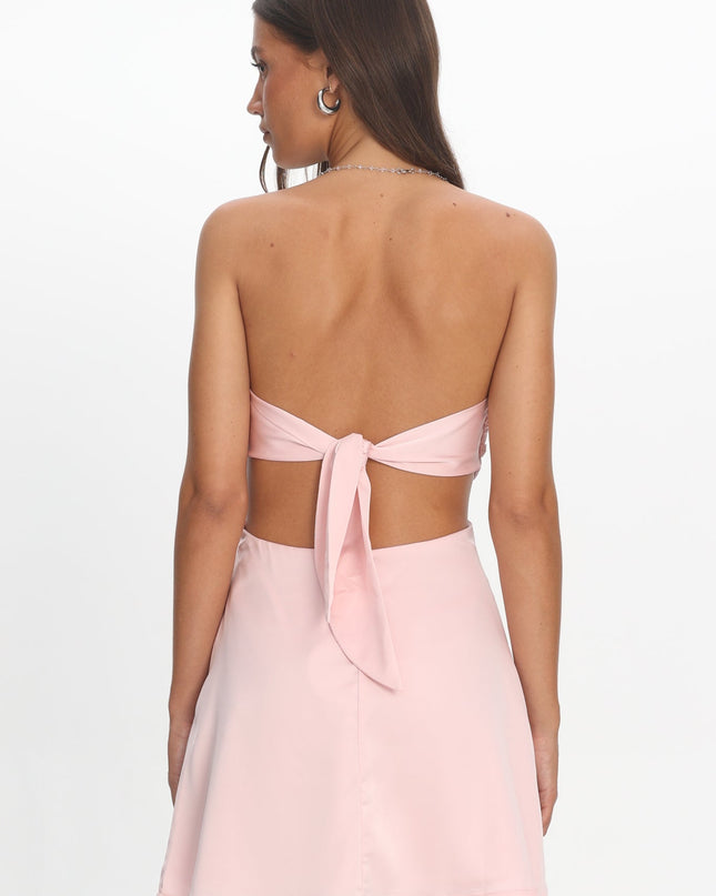 Blush Strap Cut-Out Mini Dress