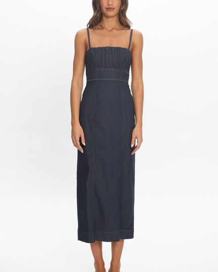 Indigo Halter Maxi Dress