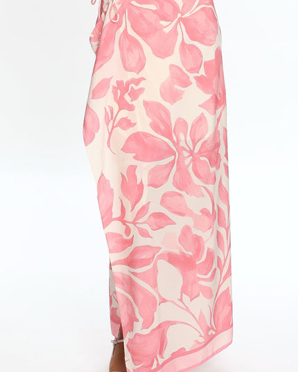 Pink Wrap Maxi Skirt