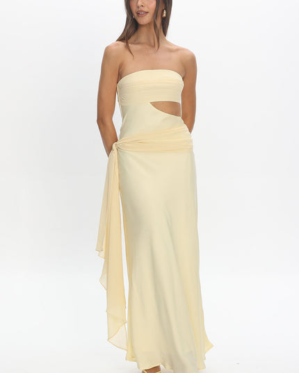 Butter Waist Sash Cut-Out Maxi Dress
