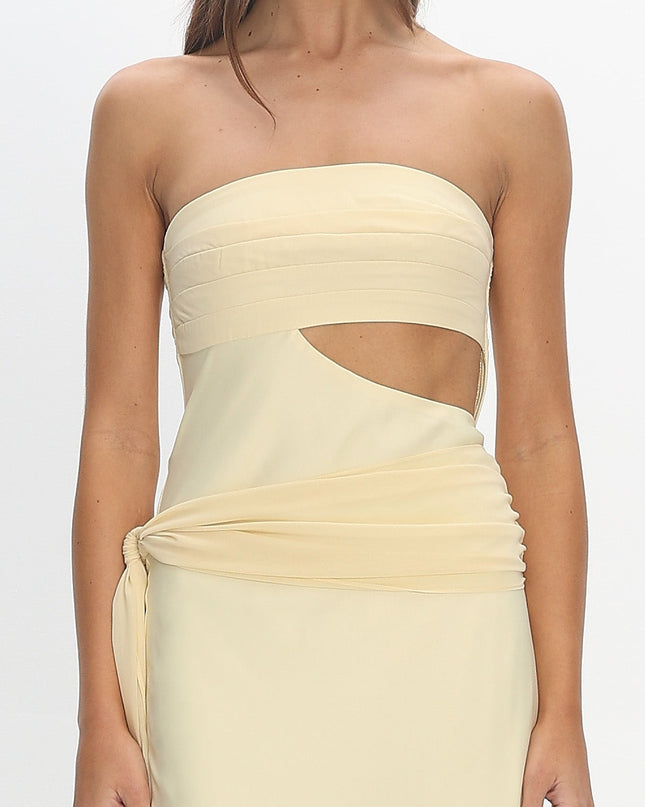 Butter Waist Sash Cut-Out Maxi Dress