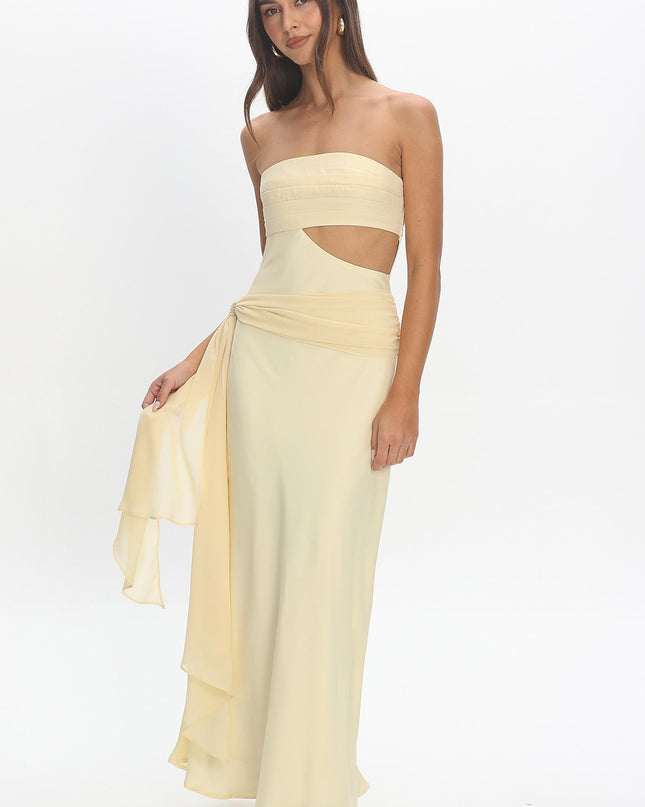 Butter Waist Sash Cut-Out Maxi Dress