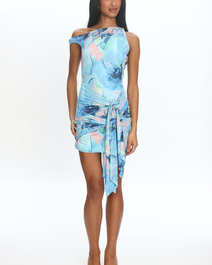Blue Mizara Mini Dress