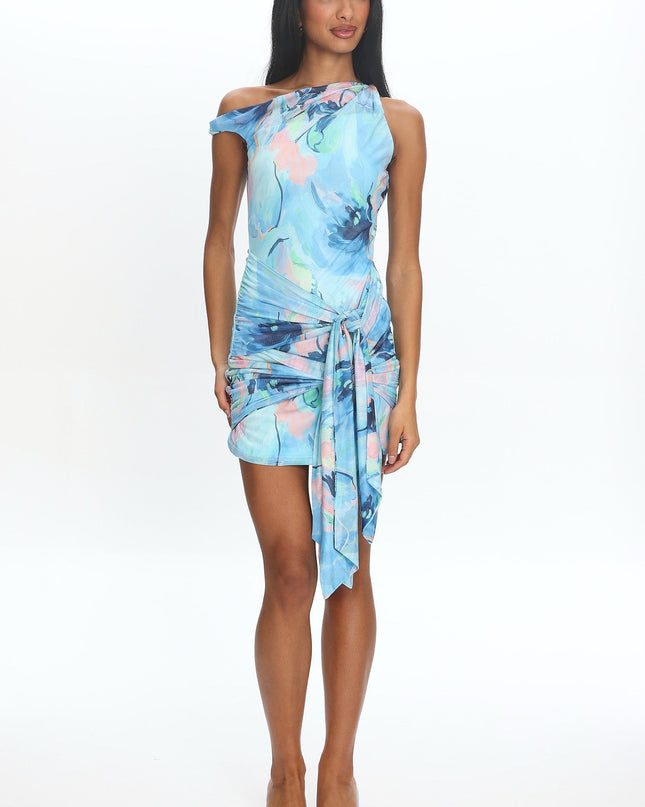 Blue Mizara Mini Dress