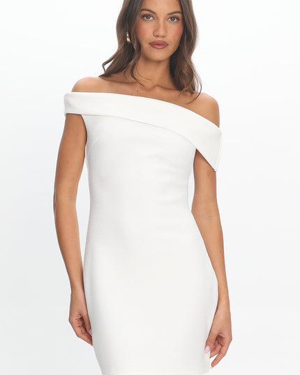 White Off-Shoulder Mini Dress