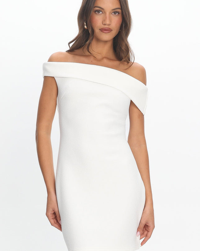 White Off-Shoulder Mini Dress
