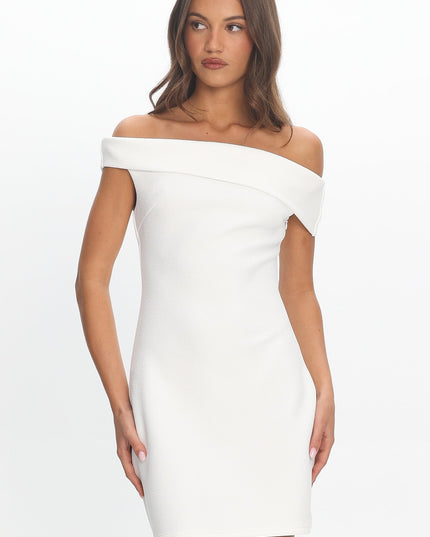 White Off-Shoulder Mini Dress