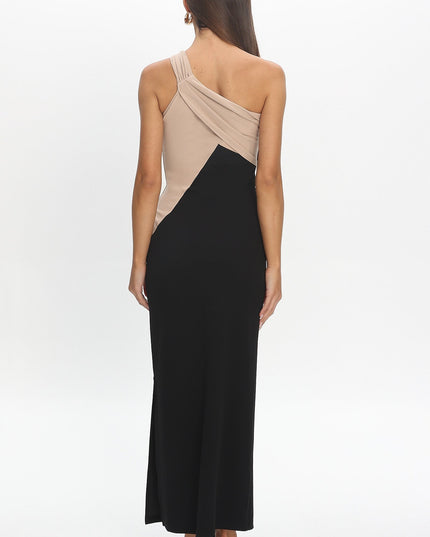 Black Contrast Maxi Dress