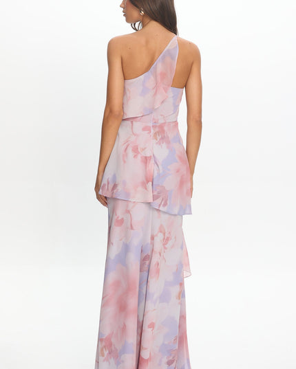 Lilac One Shoulder Maxi Dress
