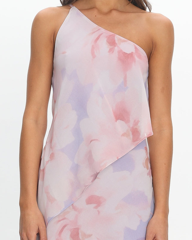 Lilac One Shoulder Maxi Dress