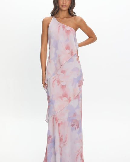 Lilac One Shoulder Maxi Dress