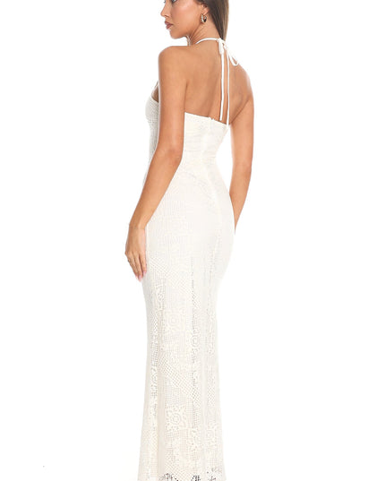 Ivory Crochet Maxi Dress