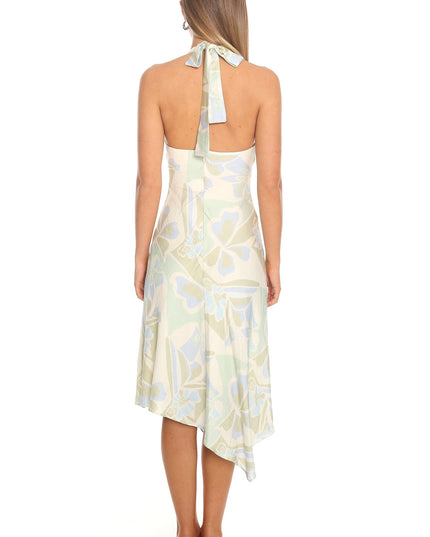 Mint Asymmetric Midi Dress