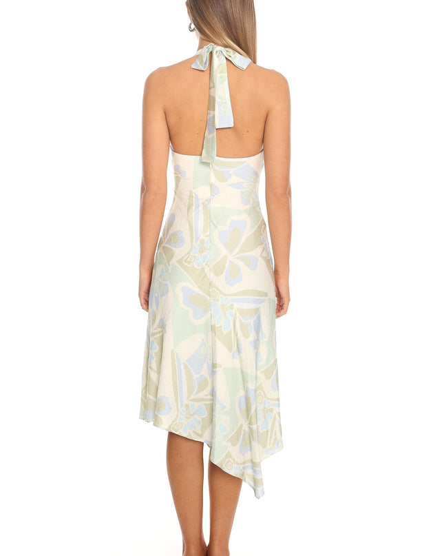 Mint Asymmetric Midi Dress