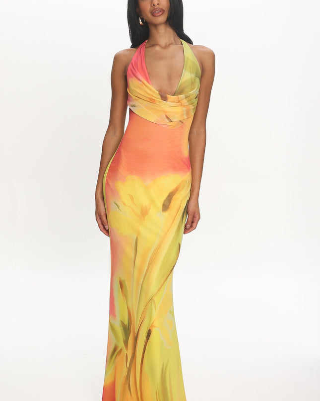Halter Maxi Dress Sunset
