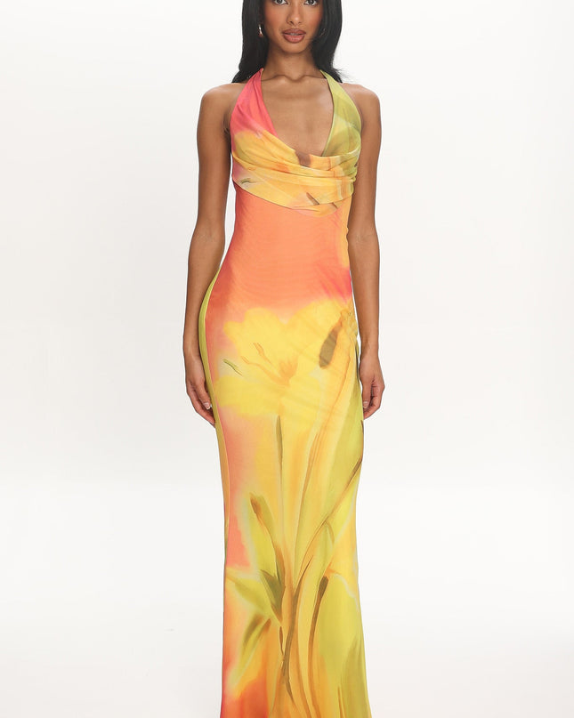 Halter Maxi Dress Sunset