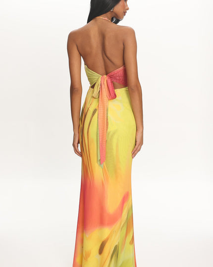 Halter Maxi Dress Sunset