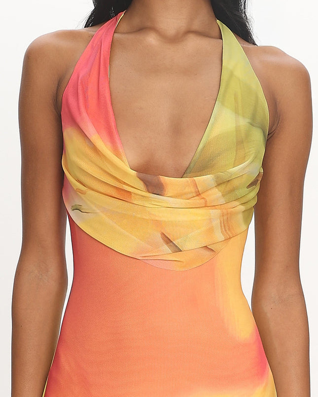 Halter Maxi Dress Sunset