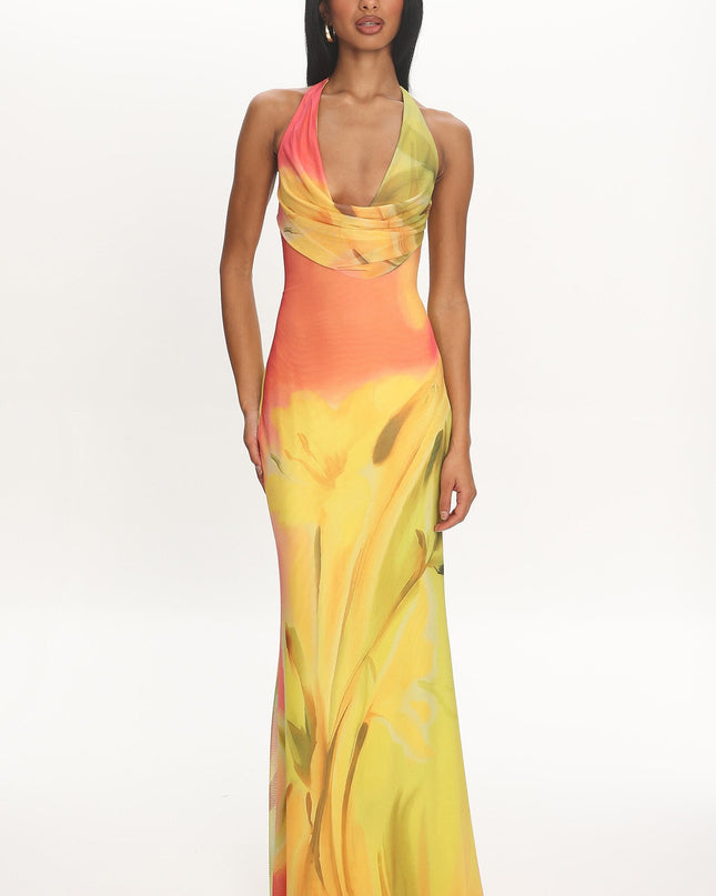Halter Maxi Dress Sunset