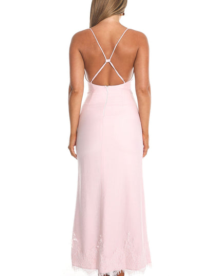 Light Pink Lace Maxi Dress