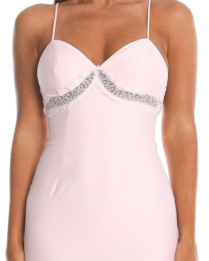 Light Pink Lace Maxi Dress