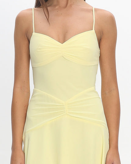 Yellow Asymmetric Midi Dress Baby