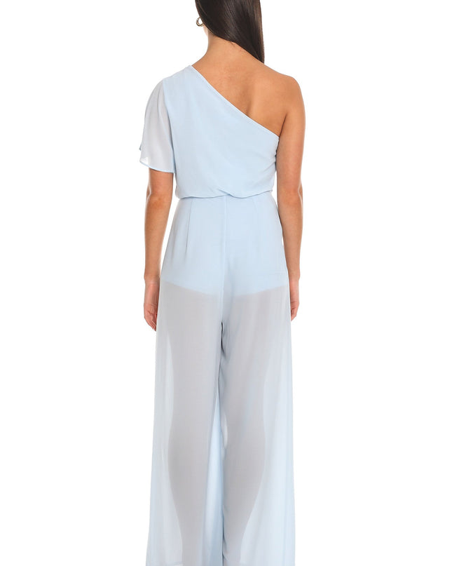 Baby Blue Challenger One-Shoulder Jumpsuit