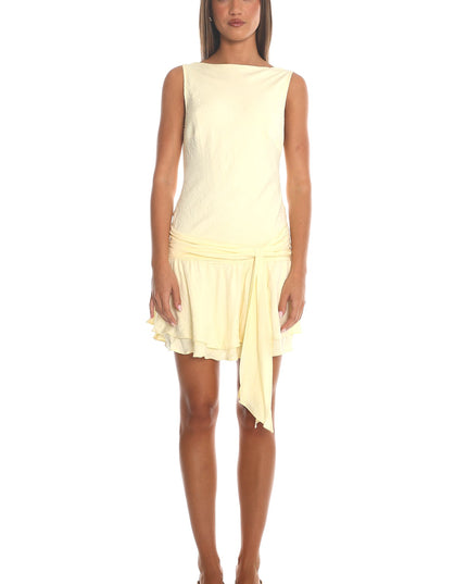 Butter Cowl-Back Mini Dress