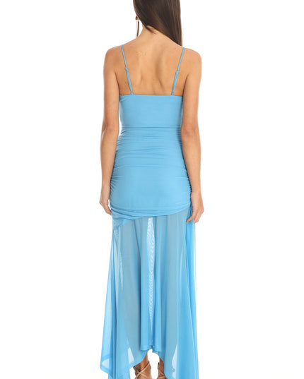 Blue Lace Mermaid Maxi Dress