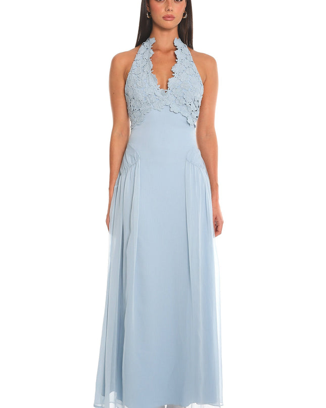 Baby Blue Halter Maxi Dress