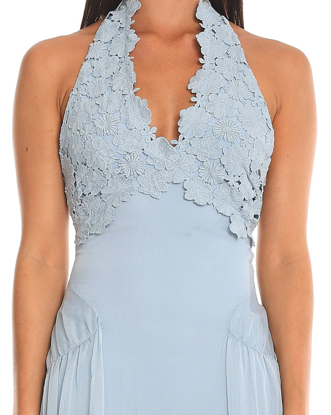 Baby Blue Halter Maxi Dress