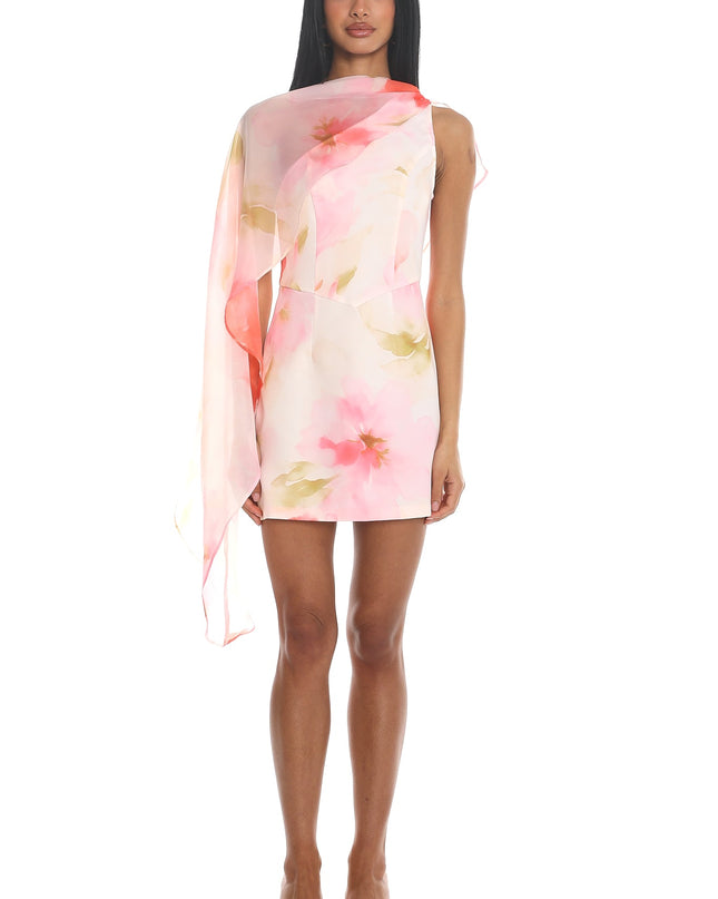 Pink Draped Mini Dress