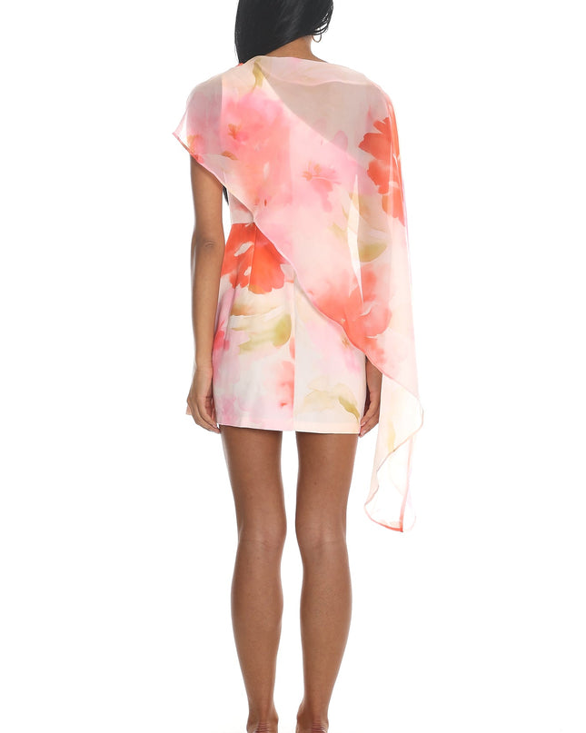Pink Draped Mini Dress