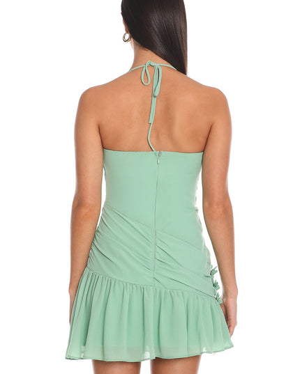 Sage More Flounce Mini Dress