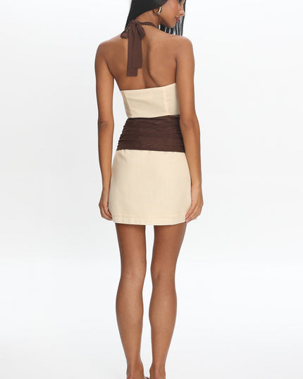 Butter Halter Mini Dress